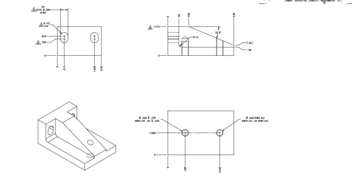 cnc parts drawing
