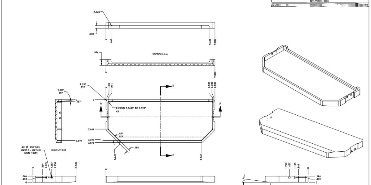 custom metal parts drawing