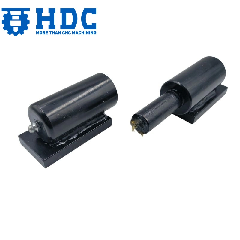 heavy duty industrial black weld on barrel hinges for trailer gate or ramp 02