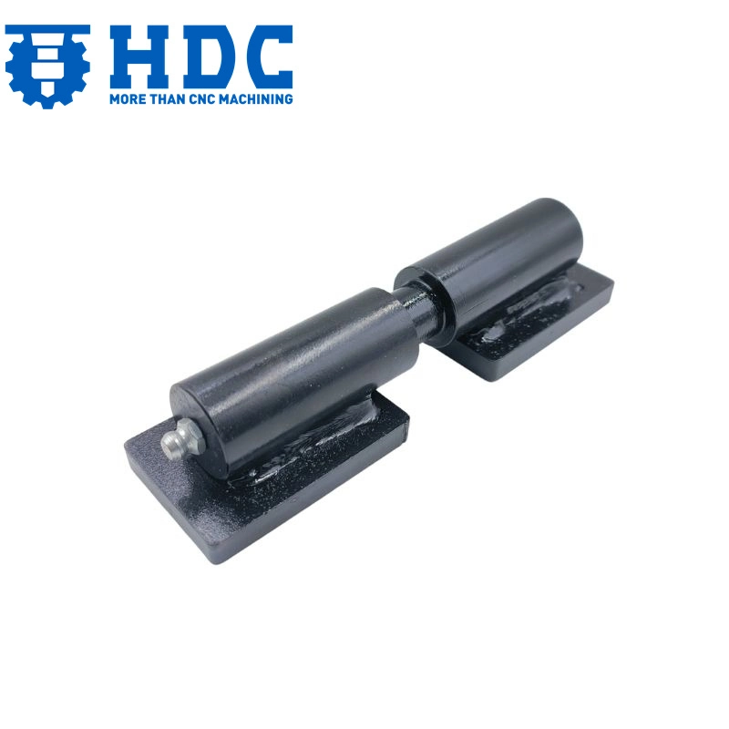 heavy duty industrial black weld on barrel hinges for trailer gate or ramp 03