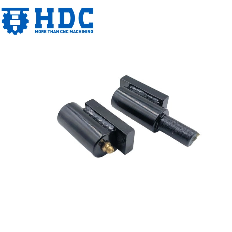 heavy duty industrial black weld on barrel hinges for trailer gate or ramp 05