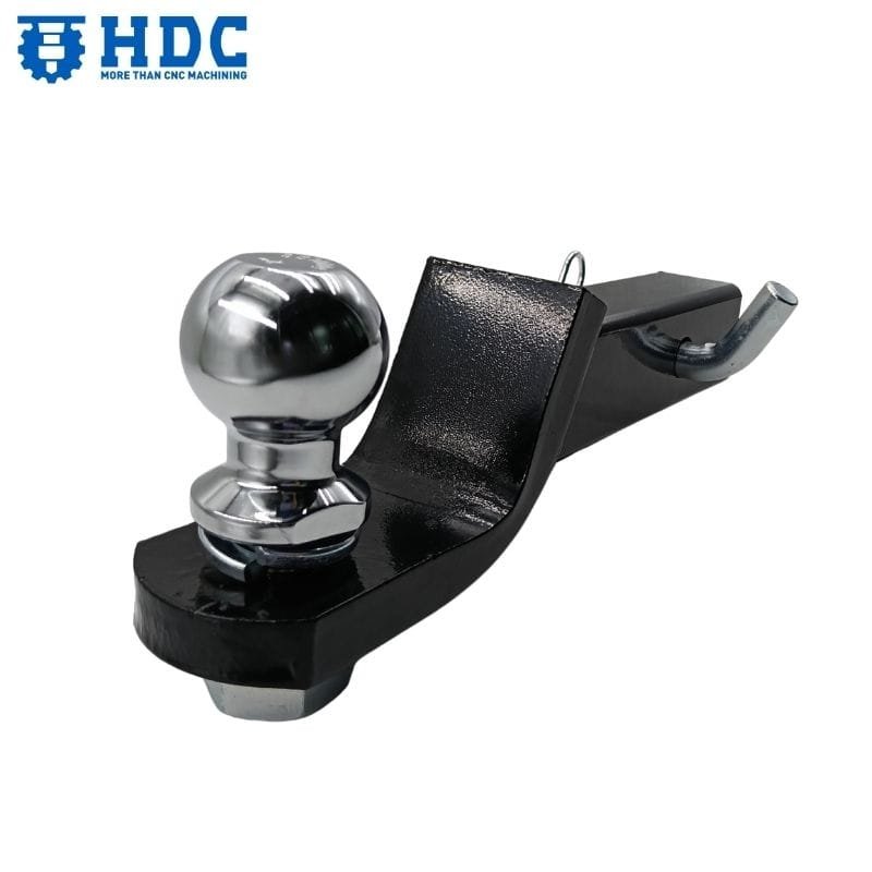 drop loaded trailer hitch ball mount draw bar with safety pin 01