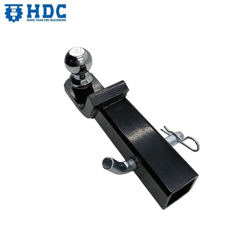 drop loaded trailer hitch ball mount draw bar with safety pin 02