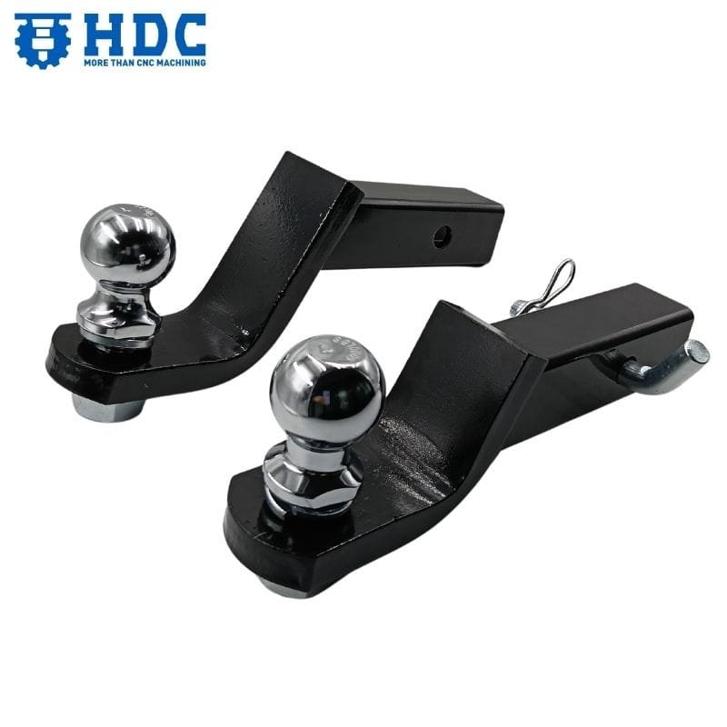 drop loaded trailer hitch ball mount draw bar with safety pin 03