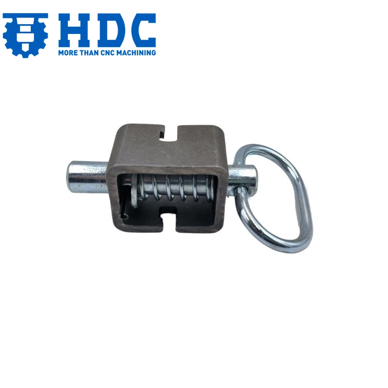 Ensemble de verrouillage à ressort soudé en acier zingué robuste pour portes de remorque 01