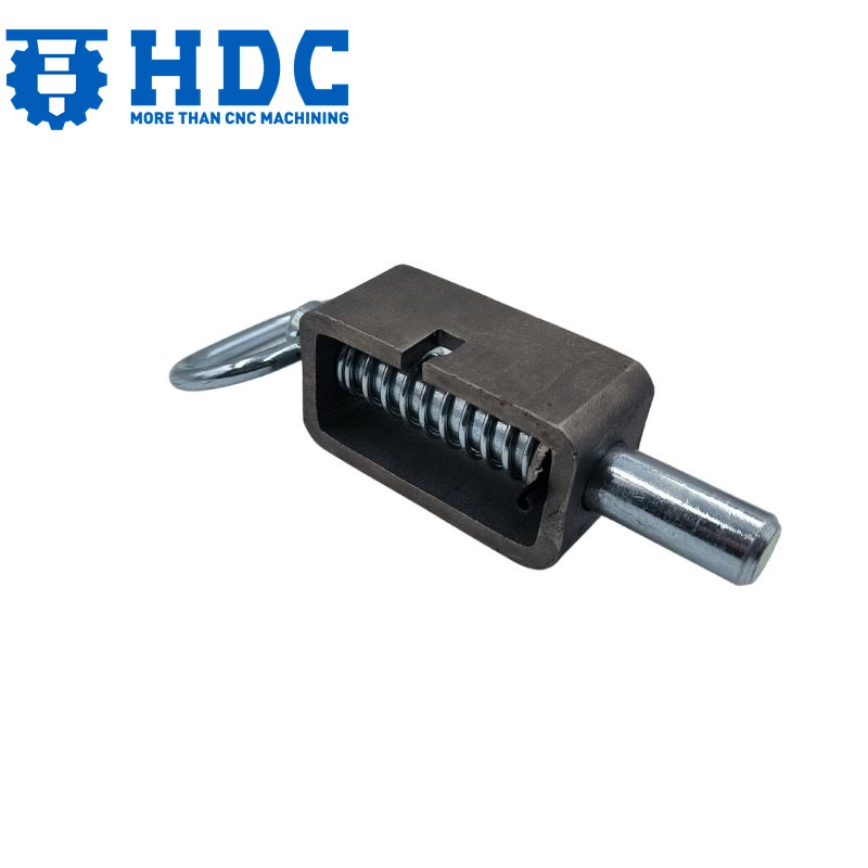 steel zinc plated heavy duty weld on spring latch assembly for trailer gates 04