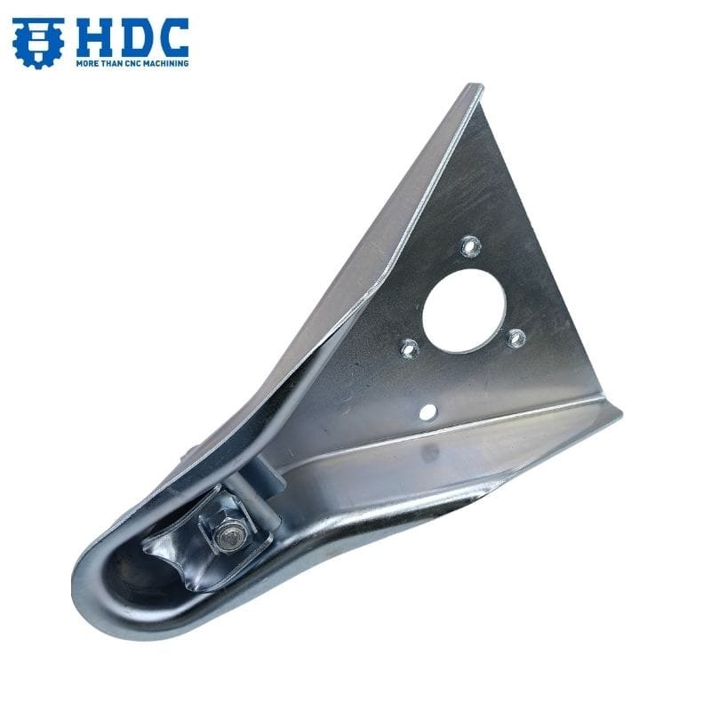 Attelage de remorque robuste à timon en A, acier, revêtement en poudre noir, 05