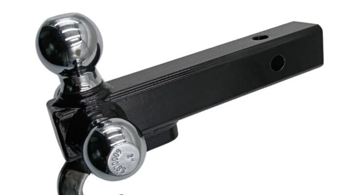 Dreifach-Kugelkopfkupplung aus Stahl mit Haken, passend für 2-Zoll-Aufnahmerohr 01