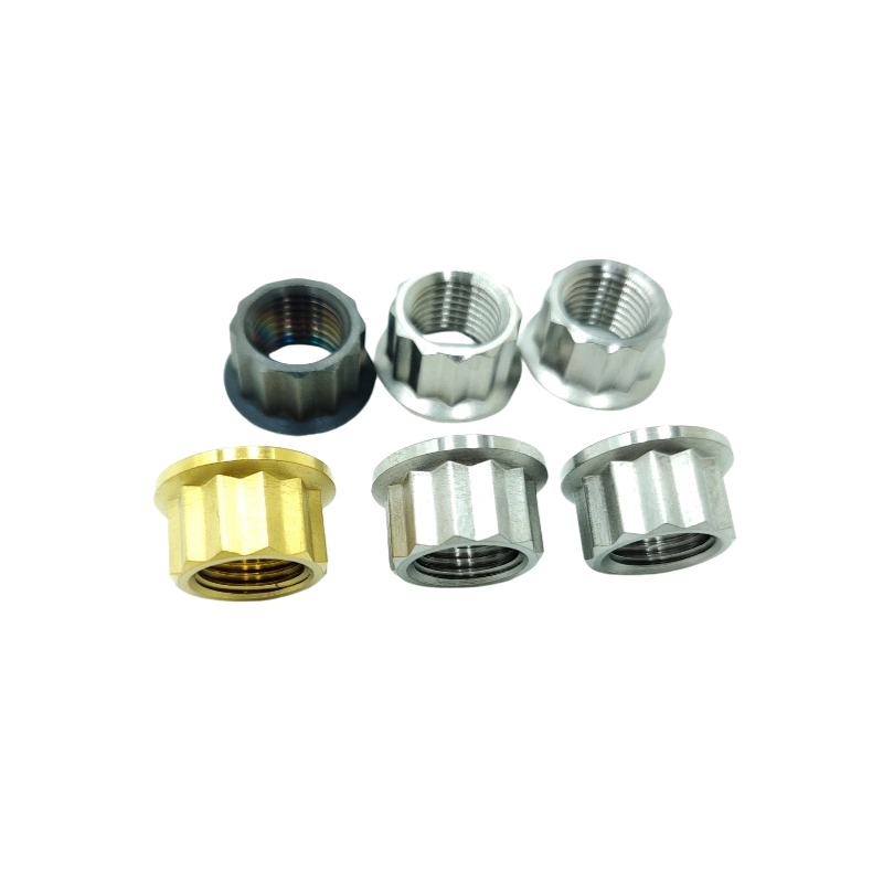 motorcycle titanium 12 points flange nuts hdcmtn001 1