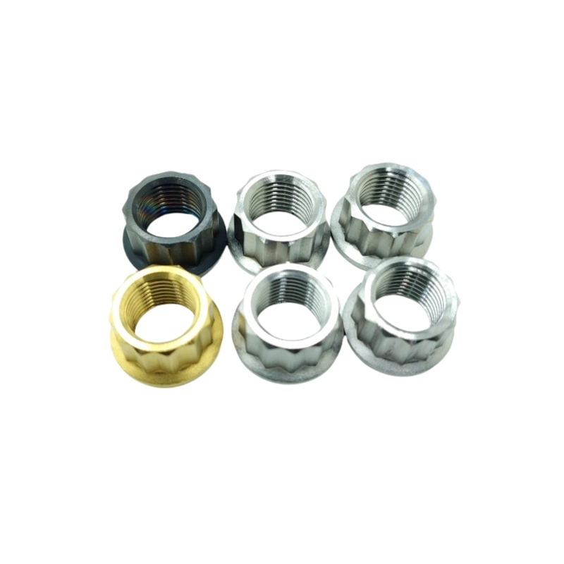 motorcycle titanium 12 points flange nuts hdcmtn001 4