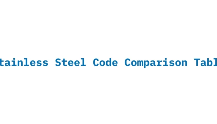 tableau de comparaison des codes de l'acier inoxydable