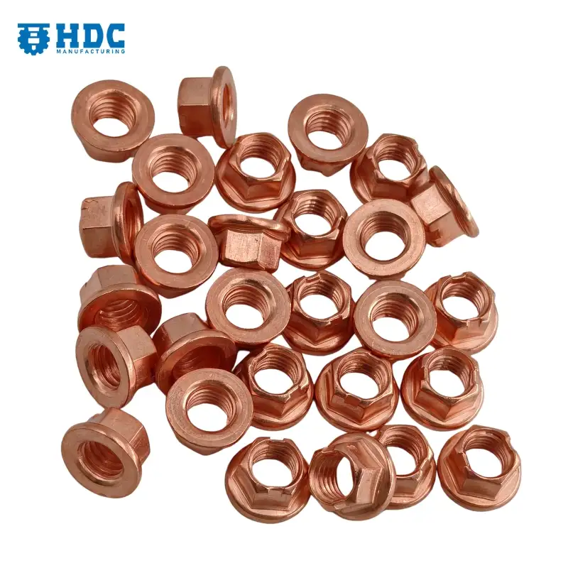 шестигранная гайка колеса из стали с медным покрытием 01