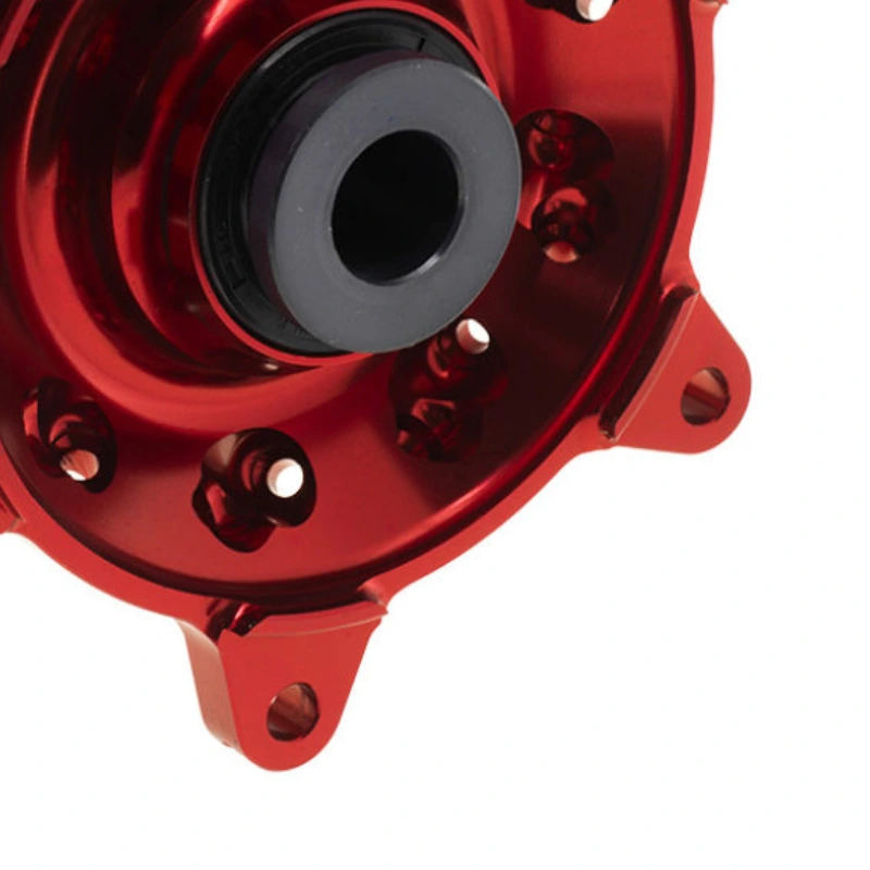 wheel hub aluminum red