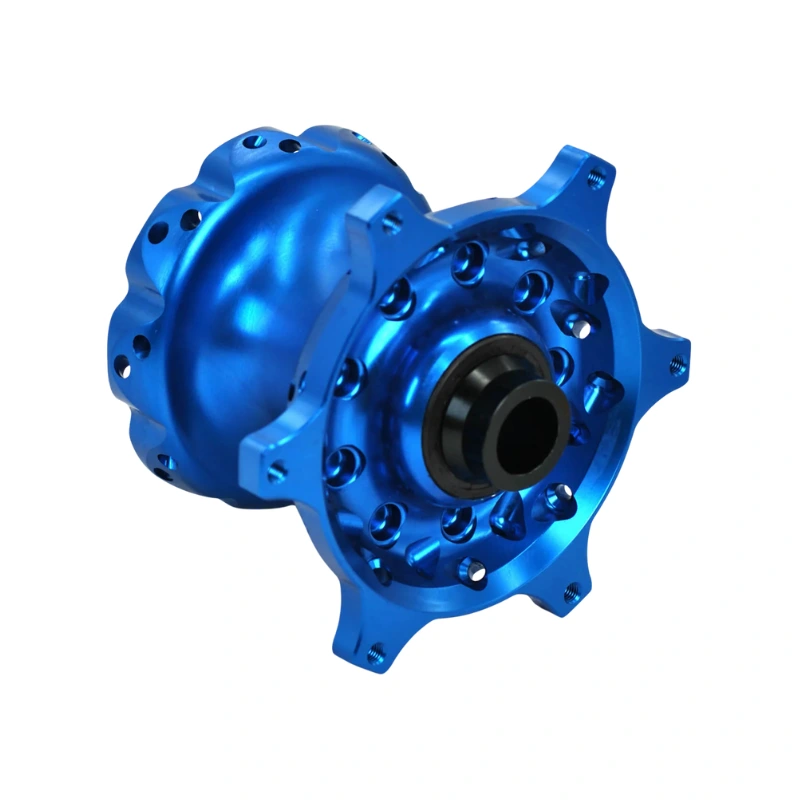 wheel hub forged aluminum blue front