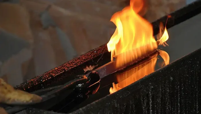 tempra in olio per coltello