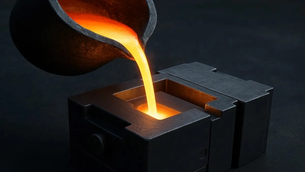 permanent mold casting pouring metal