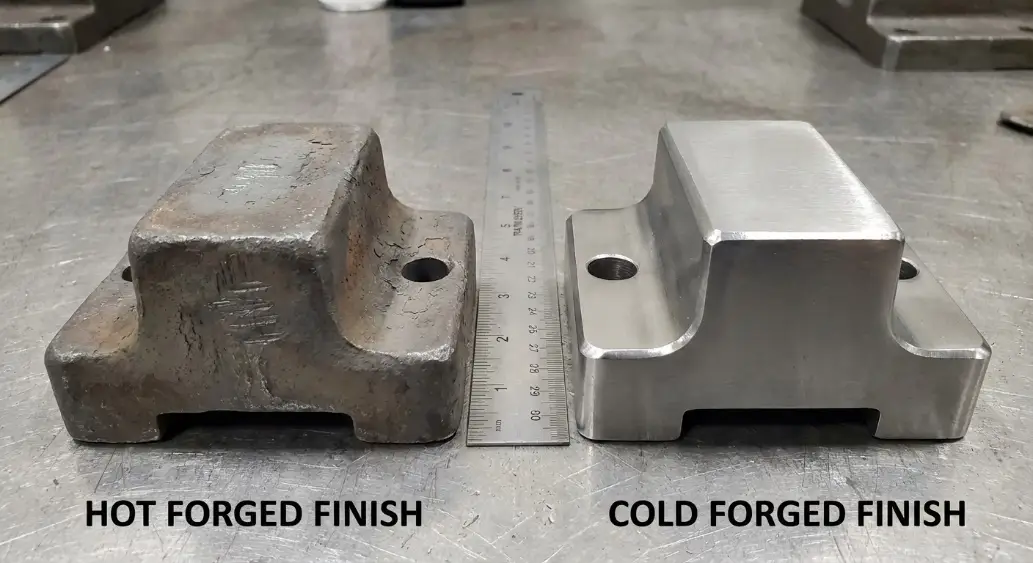 التشطيب الناتج عن التشكيل على الساخن مقابل التشكيل على البارد