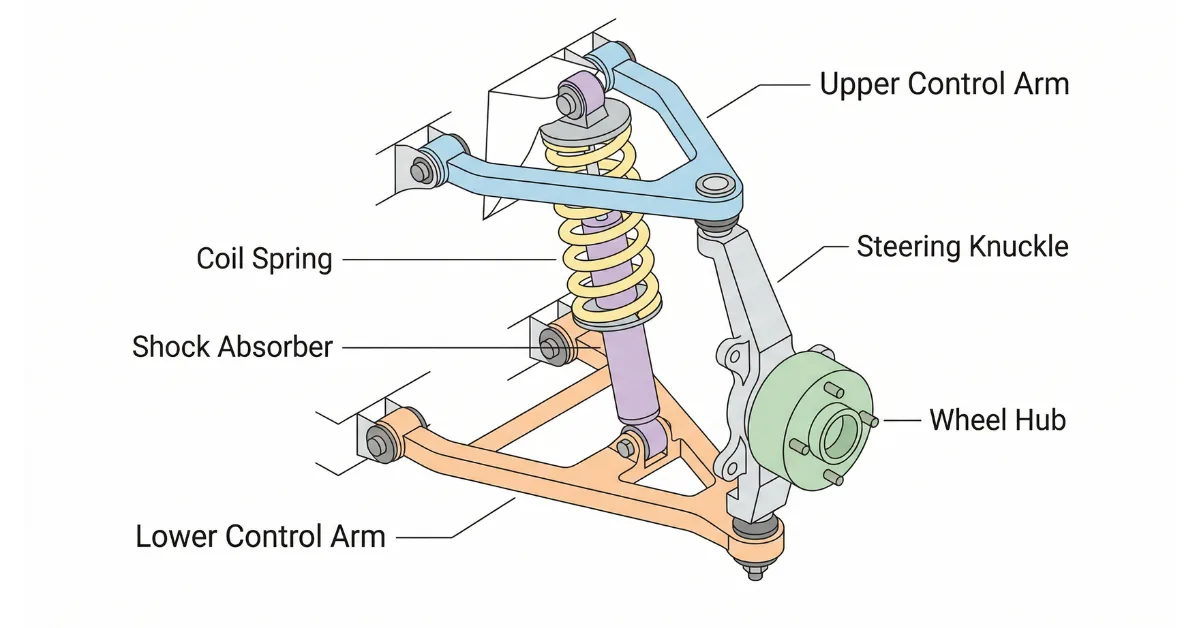 lower and upper control arm