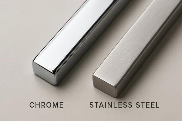 stainless steel vs. chrome in a bar format