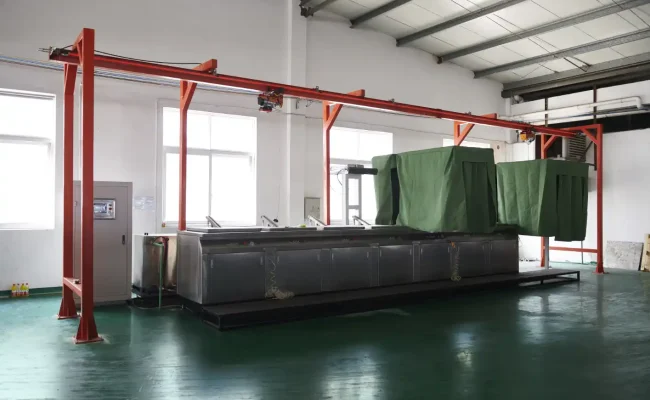 fluoreszierende Eindringprüfungslinie