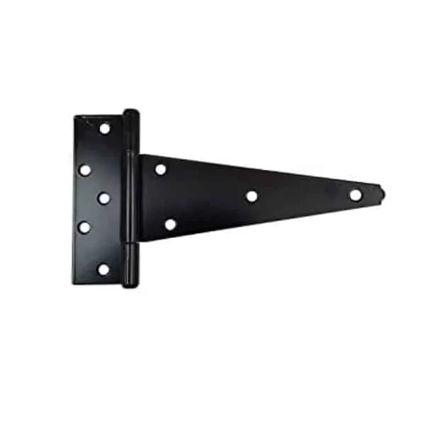 2 Cerniere A T Decorative Per Porta Di Capannone O Garage &ndash; Oro, Acciaio Zincato, Alette Posteriori