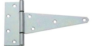 heavy duty zinc plated iron t hinges, 8 inch